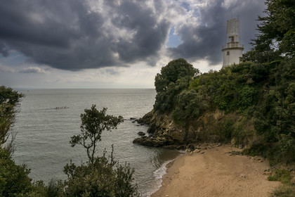France, Loire-Atlantique (44), Estuaire de la Loire, Saint-Nazaire, pointe de l'Eve, phare d'Aiguillon