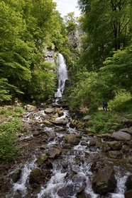 France, Bas-Rhin (67), entre Wangenbourg-Engenthal et Oberhaslach, la cascade du Nideck dans le massif des Vosges