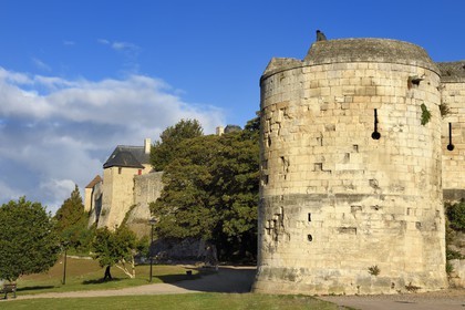 France, Calvados, Caen, the ducal castle of William the Conqueror, the rue de la Geole ramparts