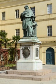 France, Corse du Sud, Ajaccio, Fesch museum (the Museum of Fine Arts), Cardinal Joseph Fesch statue