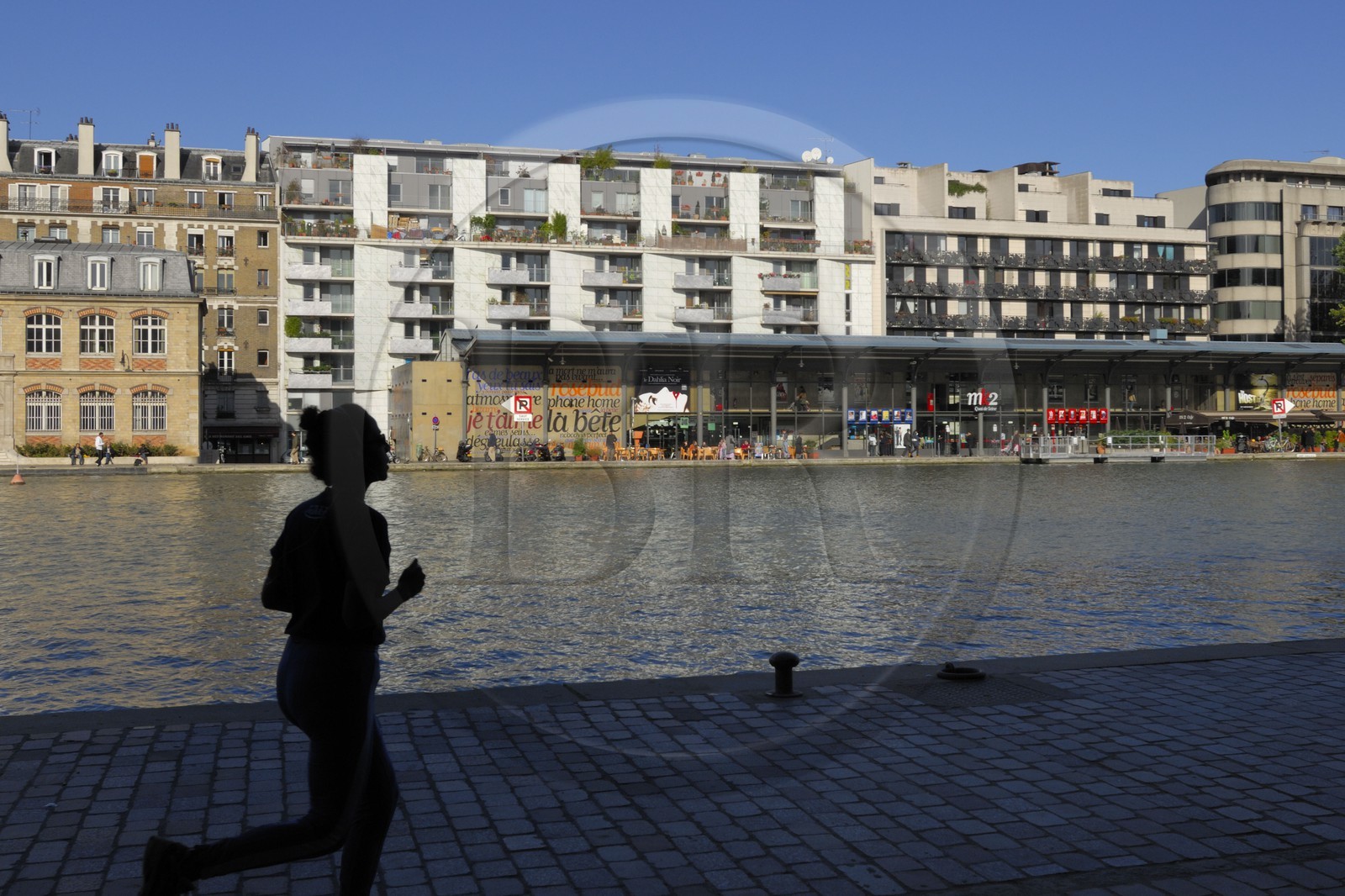 France, Paris, Cinemas MK2 Quai de la Seine along the canal de l'Ourcq