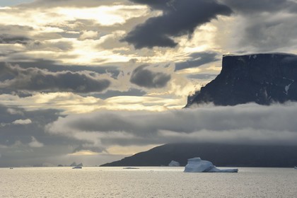 Groenland, cote ouest, baie de Baffin, iceberg dans le fjord Uummannaq