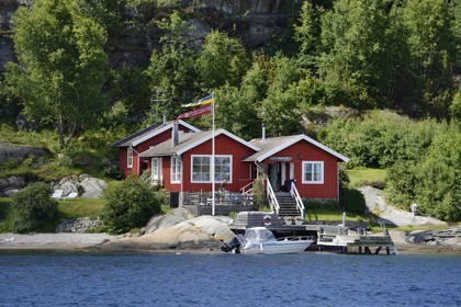 Sweden, Västra Götaland, privat house in the islands facing Fjällbacka