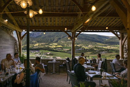 France, Drome, regional natural park of Baronnies provencales, Saint-Auban-sur-l'Ouvèze, Hotel restaurant La Clavelière