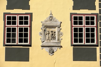 Lettonie (Pays Baltes), Riga, anciens bâtiments d'un couvent (Konventa Seta) du 15ème siècle dans la rue Skarnu Iela