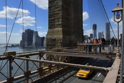 Etats-Unis, New York, Manhattan, le pont de Brooklyn
