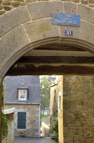 France, Manche, Villedieu les Poeles, alley to the street Dr Havard