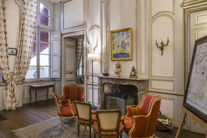 France, Ille et Vilaine, Cote d'Emeraude (Emerald Coast), Saint Malo, the Hotel Magon, authentic privateer's residence, private mansion built for François Auguste Magon de la Lande in 1725, shipowner from Saint-Malo, King Louis XV privateer, slaver and director of the East India Company