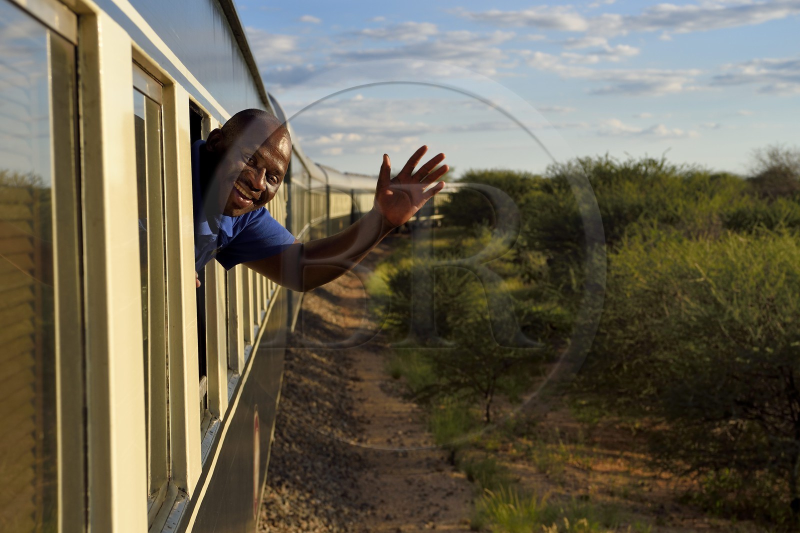 Namibia, Erongo region, Senele Mkiza, Shongololo express train manager