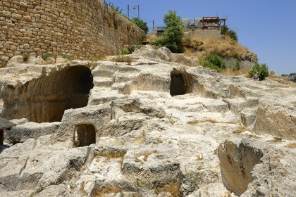 Israel, Jerusalem, holy city, the City of David south of the old town, the weill excavations at the alleged tombs of the house of David