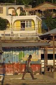 Caribbean, Dominica Island, village of Mero on the west coast, mural