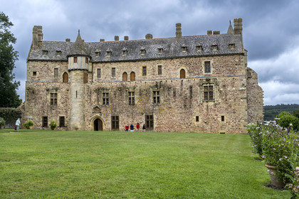 France, Côtes d'Armor (22), Ploezal, chateau de la Roche-Jagu construit au XVème siècle