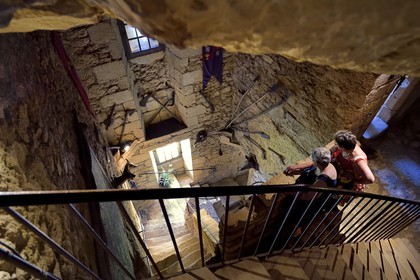 France, Dordogne, Perigord Noir, Vezere Valley, Tursac, the 16th century Reignac troglodytic and fortified house