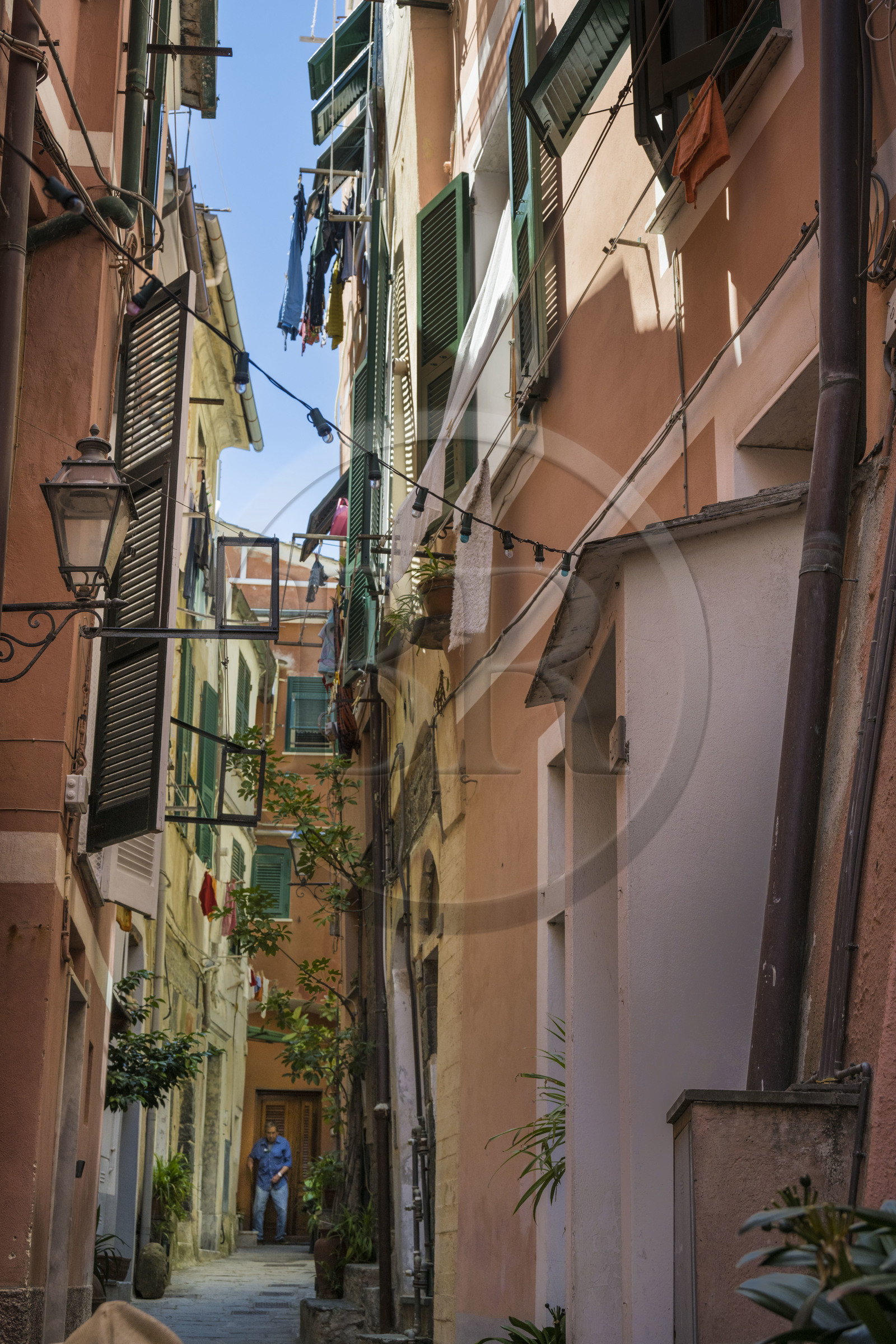 Italie, Ligurie, Cinque Terre, parc national des Cinque Terre classé Patrimoine Mondial de l'UNESCO, village de Vernazza,
