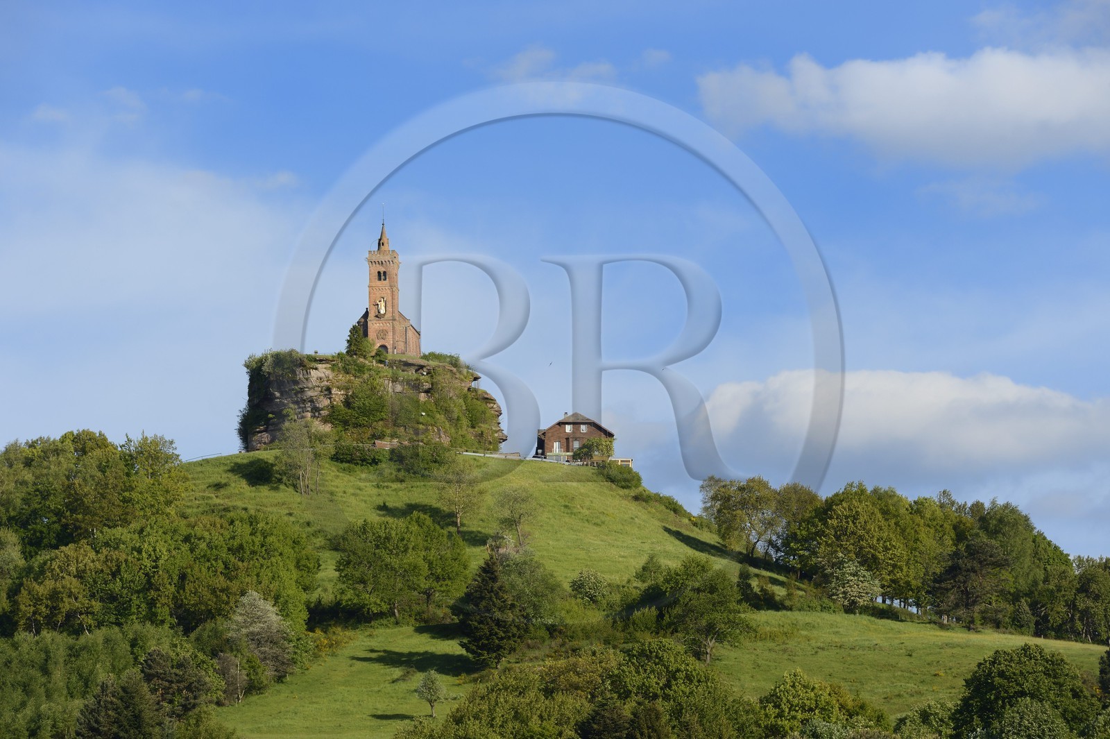 France, Moselle (57), le Rocher de Dabo, le clocher de la chapelle Saint Léon