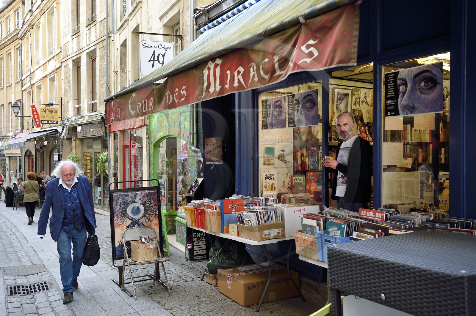 France, Calvados (14), Caen, librairie rue Froide