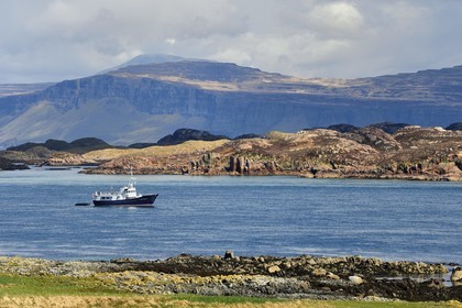 United Kingdom, Scotland, Highland, Inner Hebrides,the  Ross of Mull in the extreme southwest of the Isle of Mull seen from the Iona