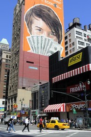 United States, New York, Manhattan, Midtown, advertising sign at the corner of 8th Avenue and 34th Street