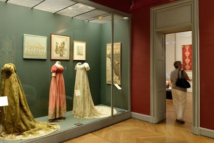 France, Rhone, Lyon, historical site listed as World Heritage by UNESCO, Textiles and Decorative Arts museum, hall of the Lyon silk under the Premier Empire (Napoleon I)