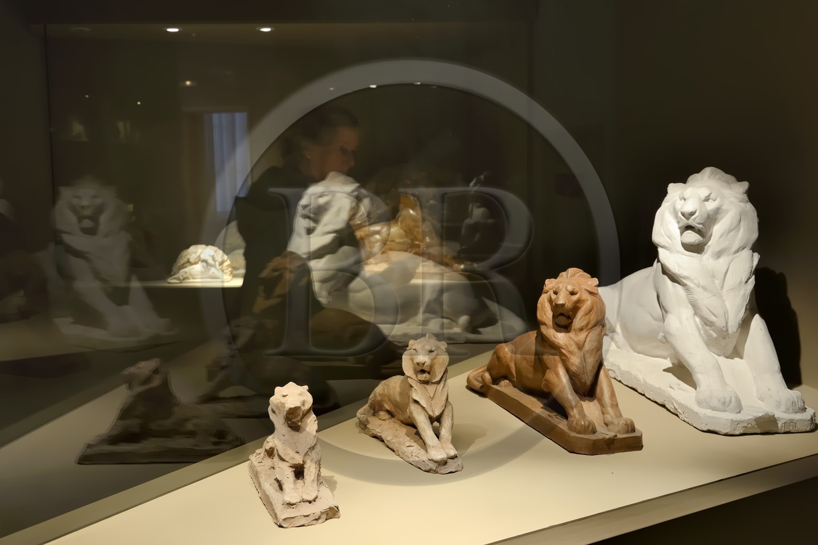 France, Haut-Rhin (68), Colmar, le Musée et maison natale de Bartholdi, projets pour le Lion de Belfort