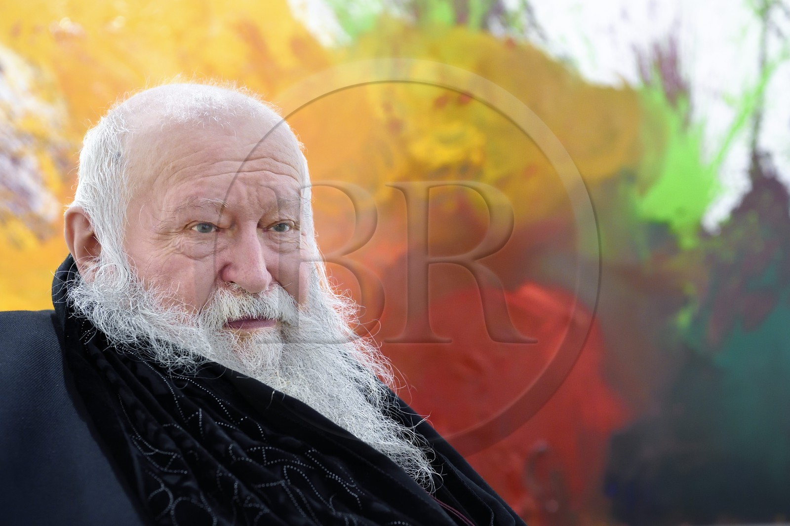 France, Paris, Galerie RX, Hermann Nitsch, Hermann Nitsch, contemporary Austrian artist, co-founder of the Wiener Aktionismus movement (Viennese Actionism)