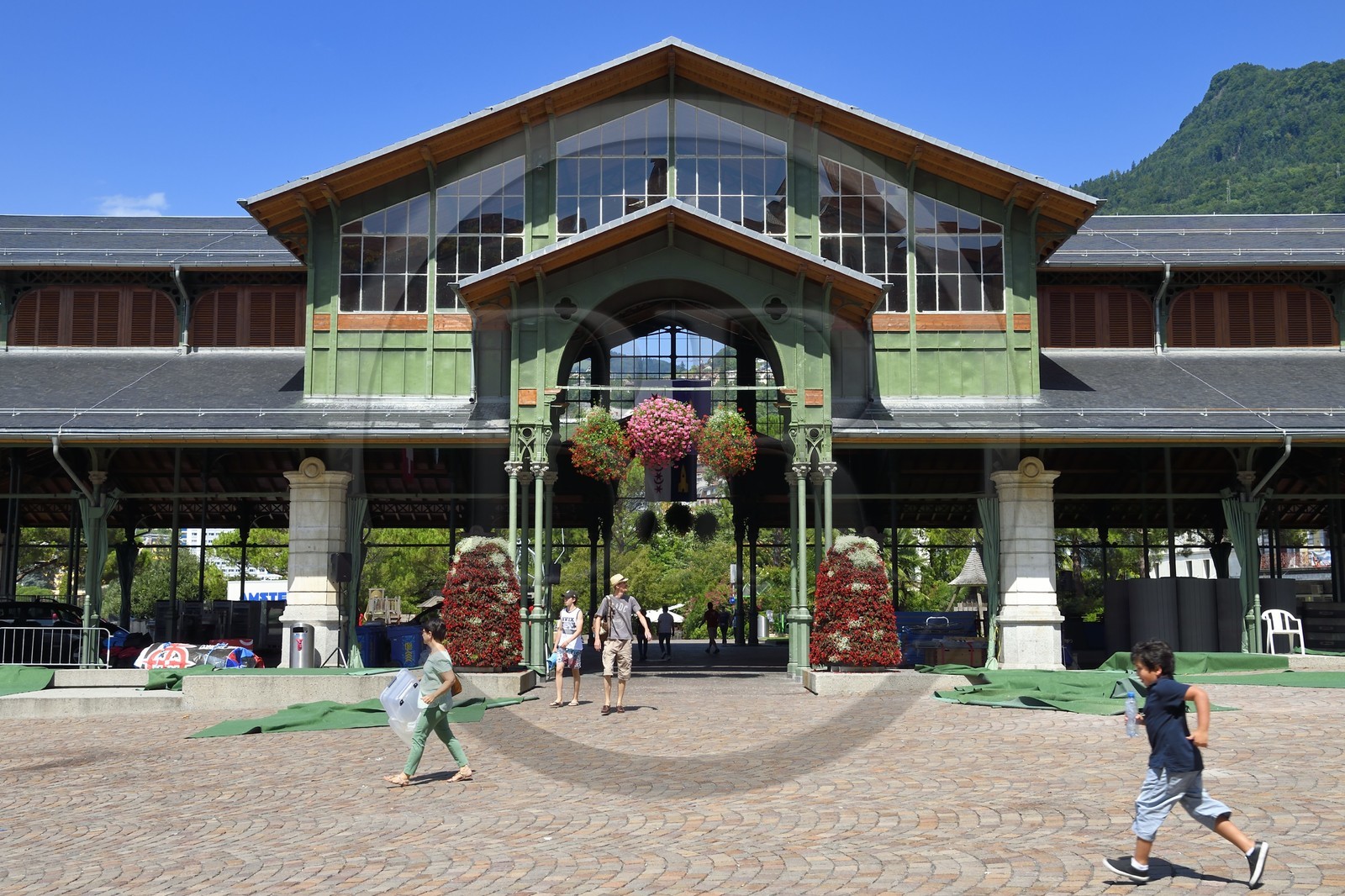 Suisse, Canton de Vaud, Montreux, halle du marché couvert