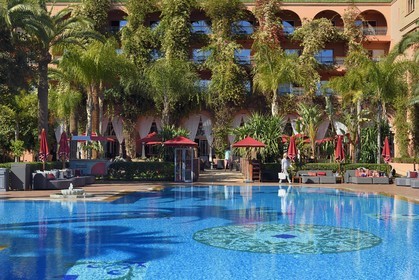 Maroc, Haut-Atlas, Marrakech, ville impériale, quartier Hivernage, Hotel Sofitel Marrakech Palais Imperial