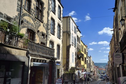 France, Puy-de-Dôme (63), Clermont-Ferrand, quartier de Montferrand, maisons de l'époque médiévale rue Jules Guesde