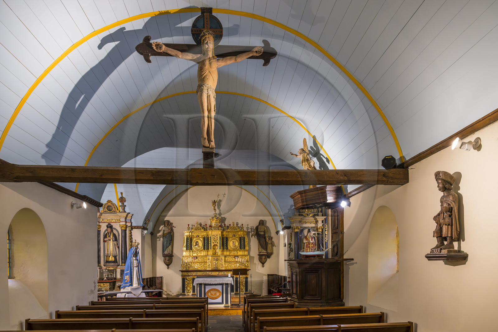 France, Côtes d'Armor (22), Ploubazlanec, hameau de Pors-Even, chapelle de Perros-Hamon citée dans le roman de Pierre Loti Pecheurs d'Islande