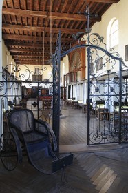 France, Saône et Loire (71), Louhans, grande salle commune de l'Hôtel-Dieu