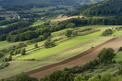 France, Moselle (57), la campagne lorraine à Manderen, frontalière avec la Sarre allemande et à quelques kilomètres du Luxembourg