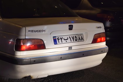 Iran, Isfahan Province, Isfahan, French car Peugeot sold in Iran