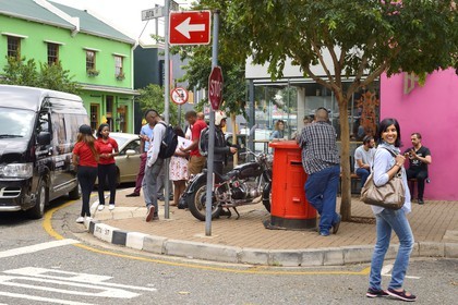 Afrique du Sud, province de Gauteng, Johannesburg, quartier de Braamfontein, angle de Juta et De Beer street