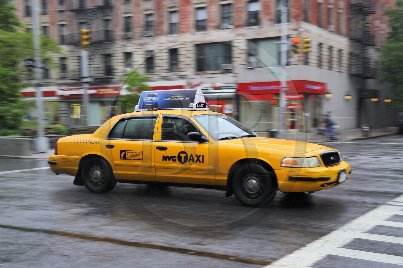 Etats-Unis, New York, Manhattan, Upper West side, taxi sur Broadway