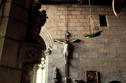 France, Côtes d'Armor, Ploumanach (region of Perros Guirrec), ex voto in the chapel of the Brightness (Clarte)