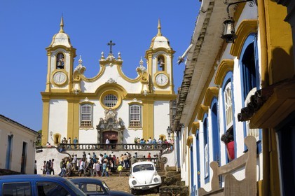 Brésil, Etat du Minas Gerais, Tirandentes, Matriz de Santo Antonio, église Saint-Antoine (Route de l'or, Estrada Real)