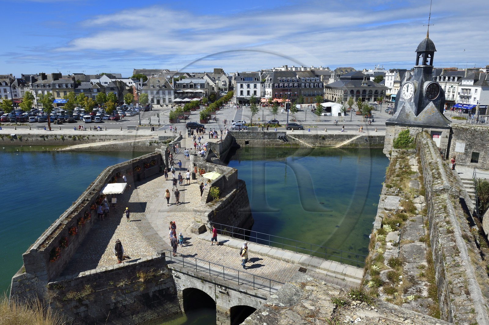 France, Finistère (29), Concarneau, les remparts de la Ville Close