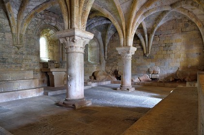 France, Var, the Thoronet cistercian abbey, the cloister chapter house