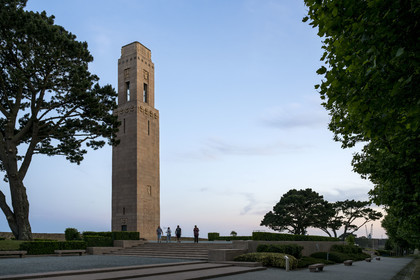 France, Finistère, Brest, the Pink Tower built by the American Battle Monuments commemorating the welcome of the people of Brest to the American soldiers of the First World War