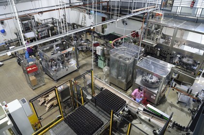 France, Reunion island (French overseas department), Saint Pierre, estate of the Isautier distillery, bottling and labeling plant