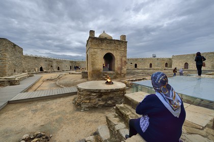 Azerbaijan, Baku, Surakhany, Atashgah or Fire Temple, Zoroastrian place of worship built during the 18th century by an Indian community on a natural gas field