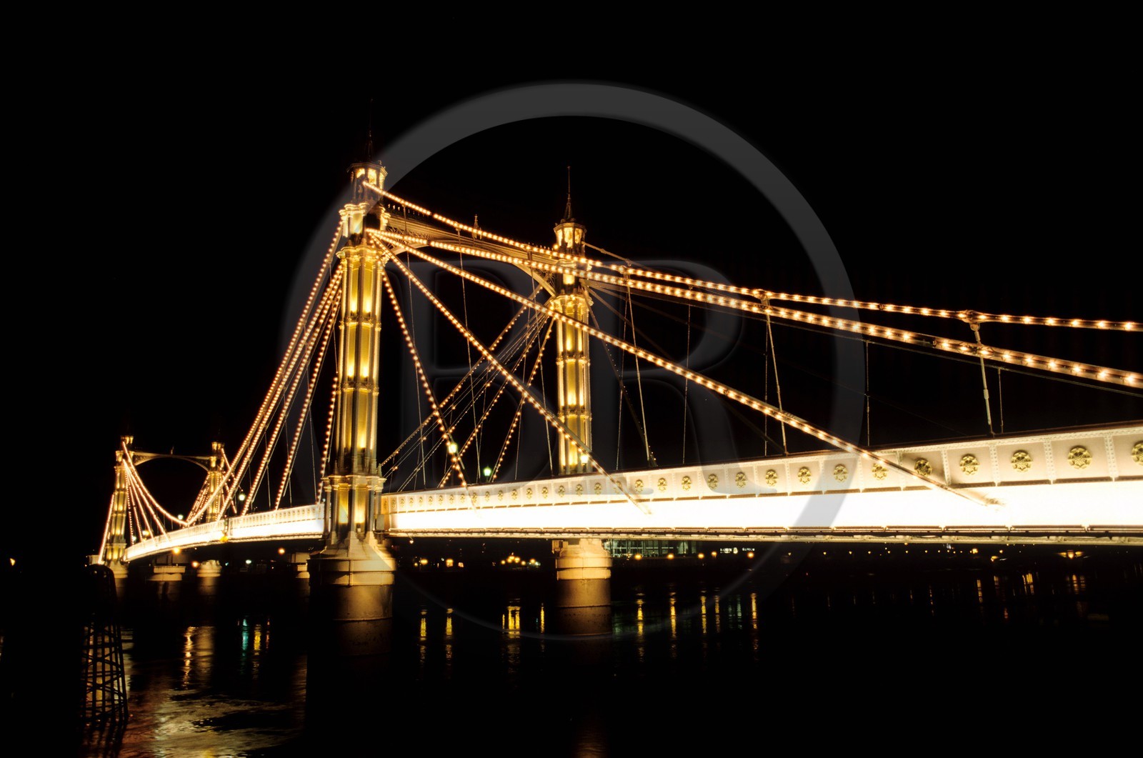 United Kingdom, London, Thames river and Albert Bridge
