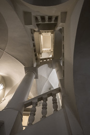 France, Alpes-Maritimes, Nice, listed as World Heritage by UNESCO, Old Nice, staircase of the building called Palais Maurice de Savoie (La Trappa) from the 17th century