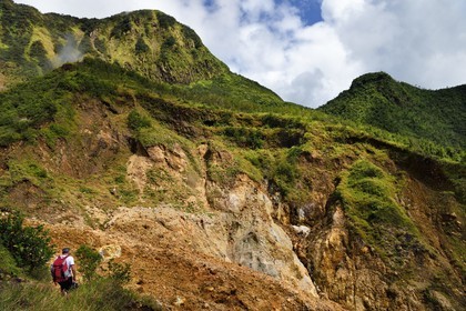 Caribbean, Dominica Island, Castle Bruce, Morne Trois Pitons National Park listed as World heritage by UNESCO, Valley of Desolation, hike on the trail to Boiling Lake