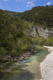 France, Alpes-de-Haute-Provence (04), Parc Naturel Régional du Verdon, Rougon, la Clue de Carajuan à l'entrée des Gorges du Verdon
