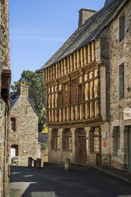 France, Côtes-d'Armor, Tréguier, birthplace of the writer Ernest Renan, half-timbered house dating from the 16th century, now the Ernest-Renan museum