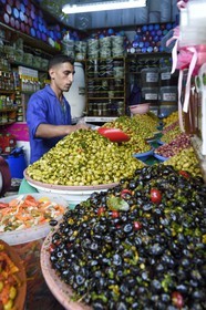 Maroc, Casablanca, quartier des Habous, marché aux Olives
