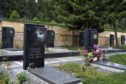Azerbaijan, Baku, Alley of Martyrs, memorial of the victims of the Nagorno-Karabakh war against Armenia