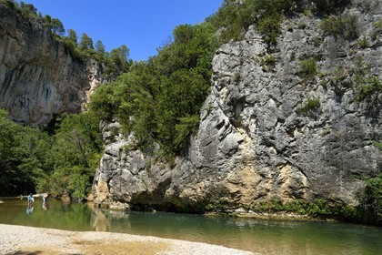France, Var (83), Provence Verte, entre les villages de Correns et Châteauvert, les gorges du Vallon Sourn, le fleuve Argens