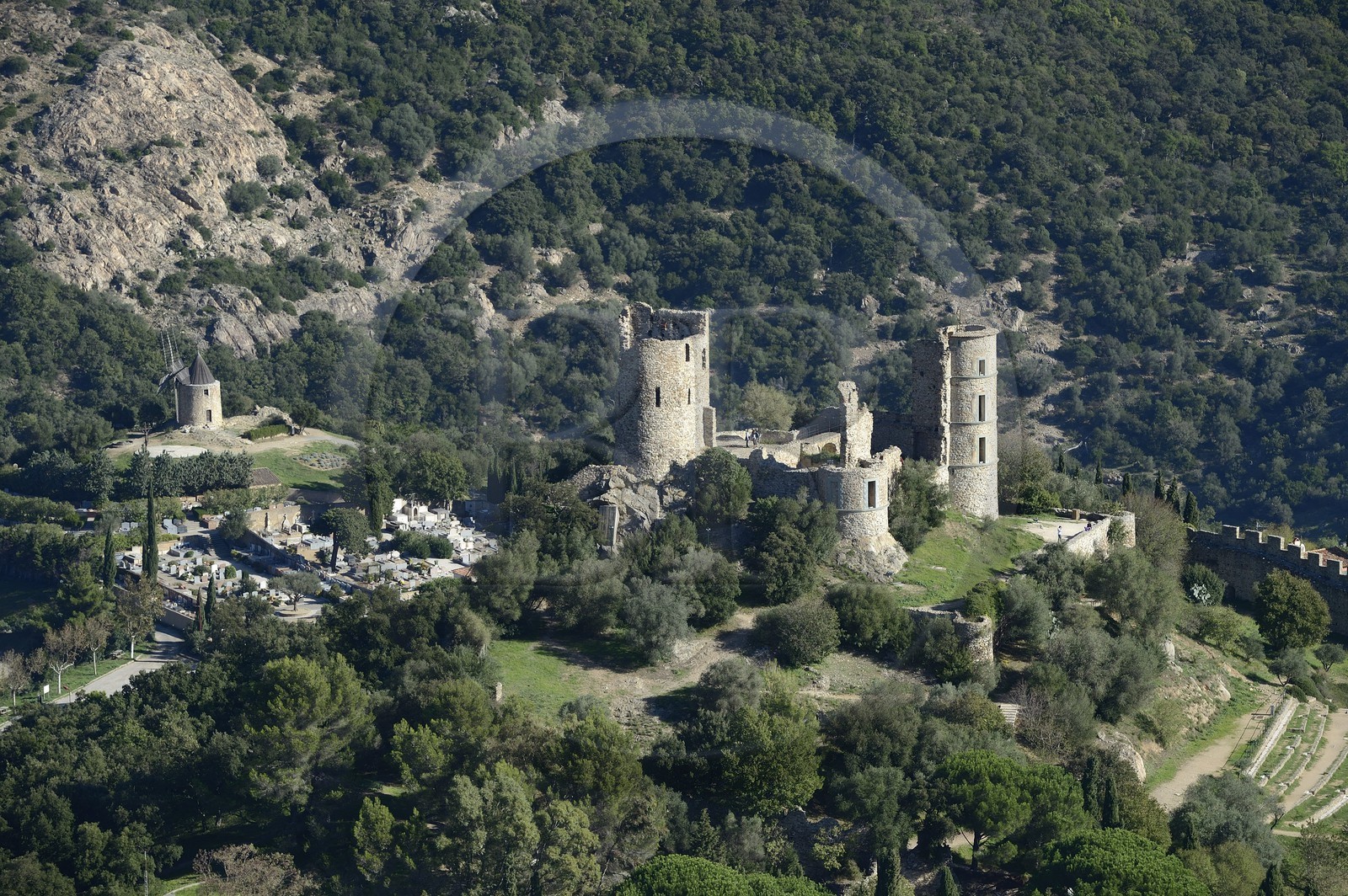 France, Var, Grimaud (aerial view)